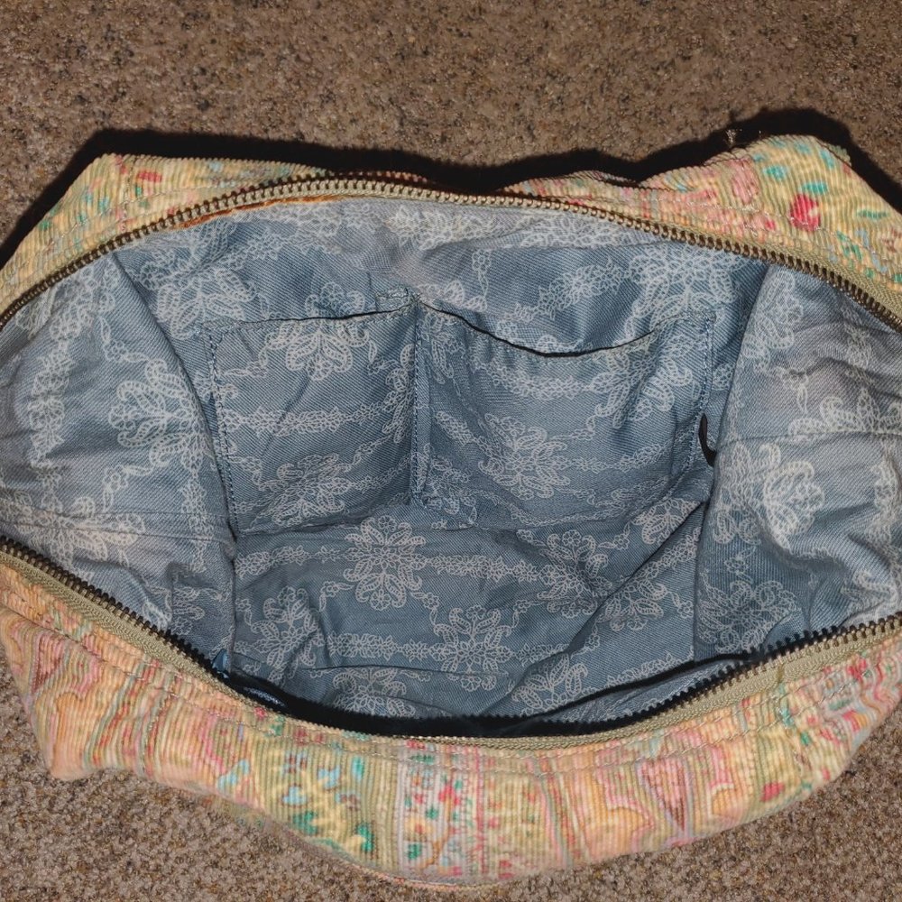 Vintage Fossil Pastel Paisley Fabric Messenger Bag - Picture 3 of 8